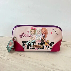 Nikky By Nicole Lee Large Oval Makeup Pouch Cosmetic Bag Best Friends